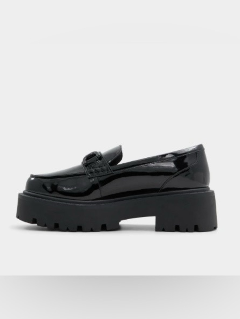 Aldo Black Patent Platform Loafers Size 9 - Picture 3 of 16